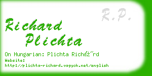 richard plichta business card